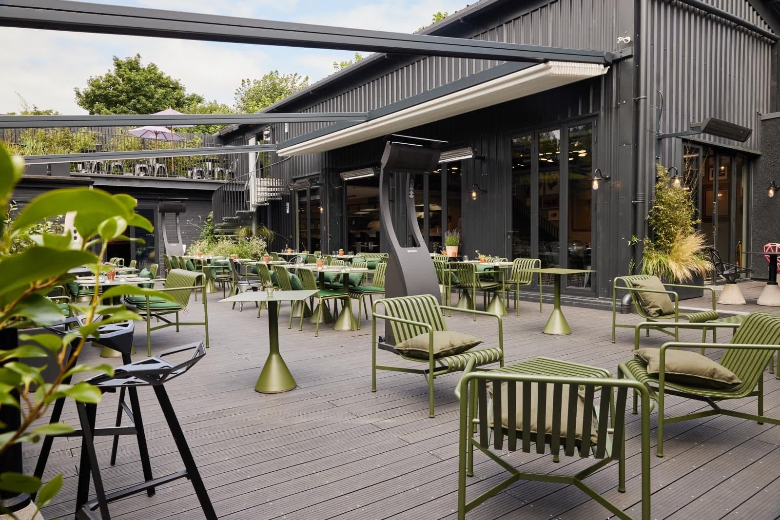The courtyard set up by day