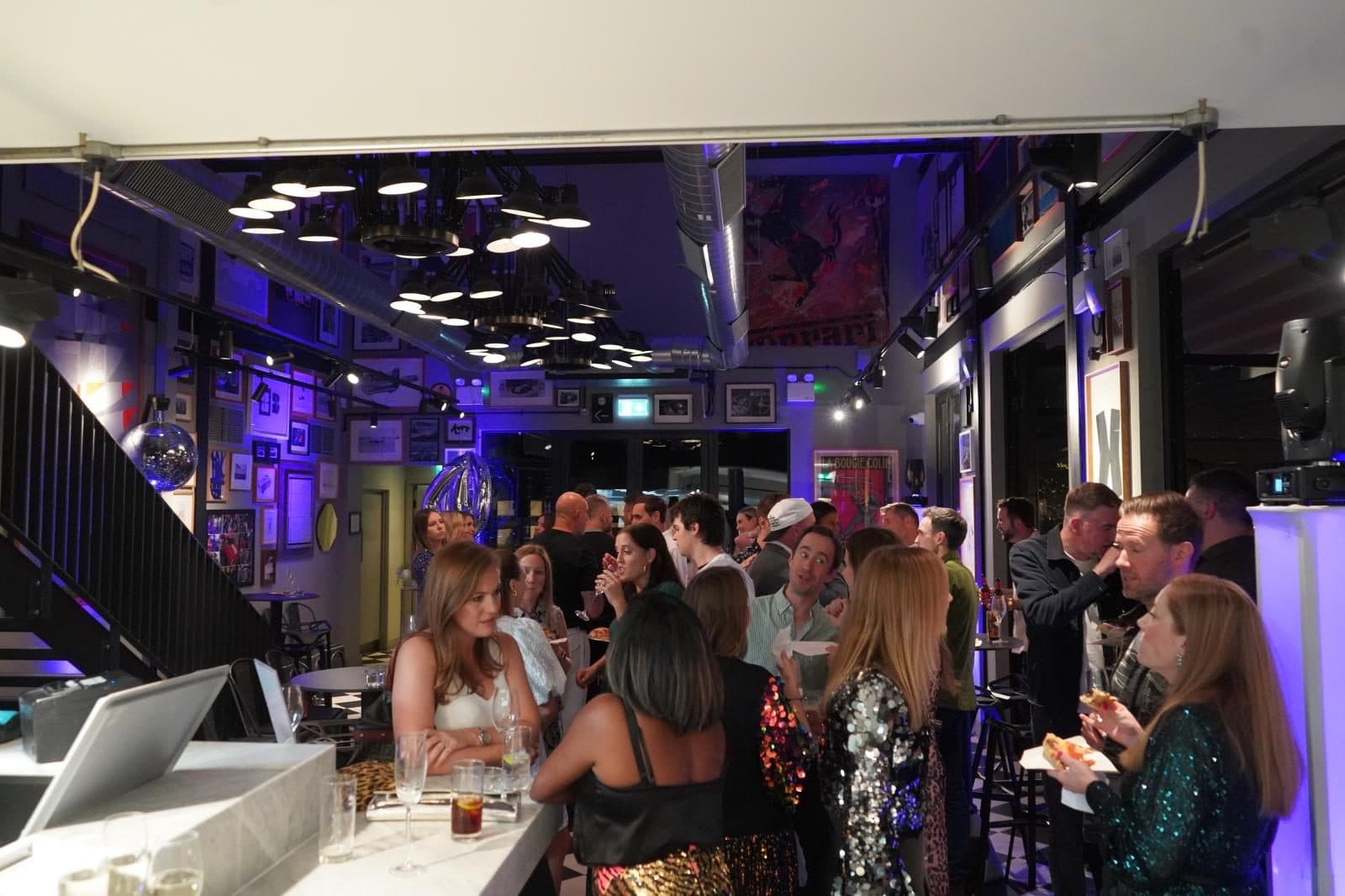 A party in full swing at the bar